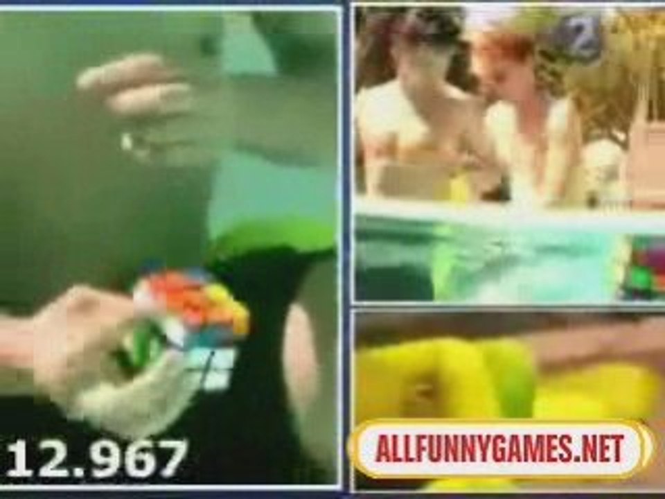 Rubik's cube record du monde sous l'eau