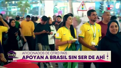 Aficionados de otros países apoyan a Brasil sin ser de ahí