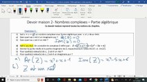 Exercice 1 - DM2 maths expertes  - nombres complexes partie algébrique - 2022- 2023