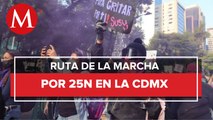 Marchas del 25N en CdMx: horarios, rutas y calles cerradas