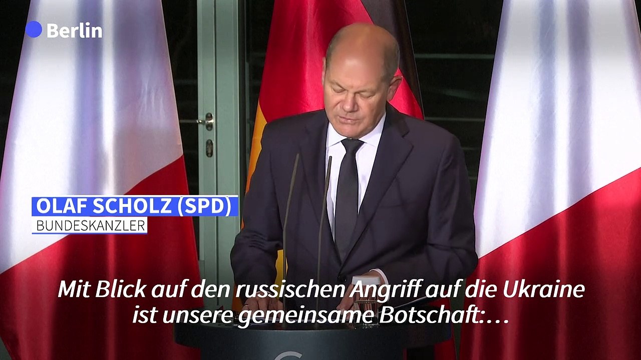 Deutschland und Frankreich sichern der Ukraine dauerhafte Unterstützung zu