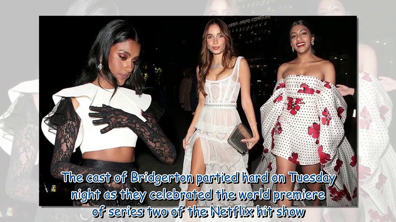Bridgerton stars Simone Ashley and Charithra Chandran at series two premiere afterparty  643307