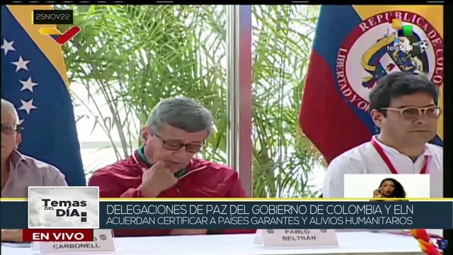 Temas del Día 25-11: Delegaciones de paz del Gobierno de Colombia y ELN certifican a países garantes
