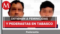 Fiscalía de Tabasco detiene a cuatro personas por dos delitos diferentes