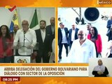 Arriba delegación del Gobierno Bolivariano a México para firma de acuerdo social con las oposiciones
