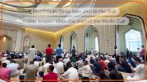 Fans pause action for Friday prayers during first Fifa World Cup in Muslim country