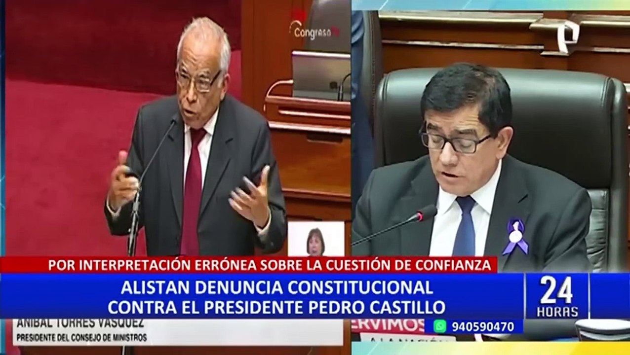 Alistan denuncia constitucional contra Pedro Castillo por interpretación de cuestión de confianza