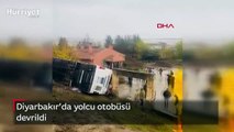 Diyarbakır’da yolcu otobüsü devrildi! Çok sayıda yaralı var