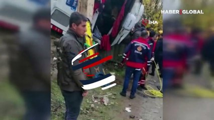 Diyarbakır'da otobüs devrildi! Çok sayıda yaralı var
