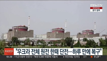 "우크라 전체 원전 한때 단전…하루 만에 복구"