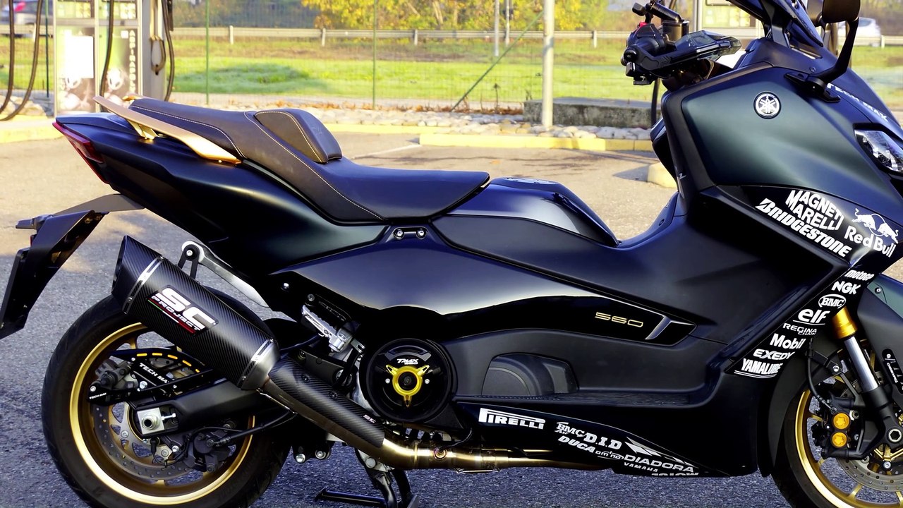 T MAX 560 TECH MAX SC PROJECT NO STOCK EXHAUST SOUND