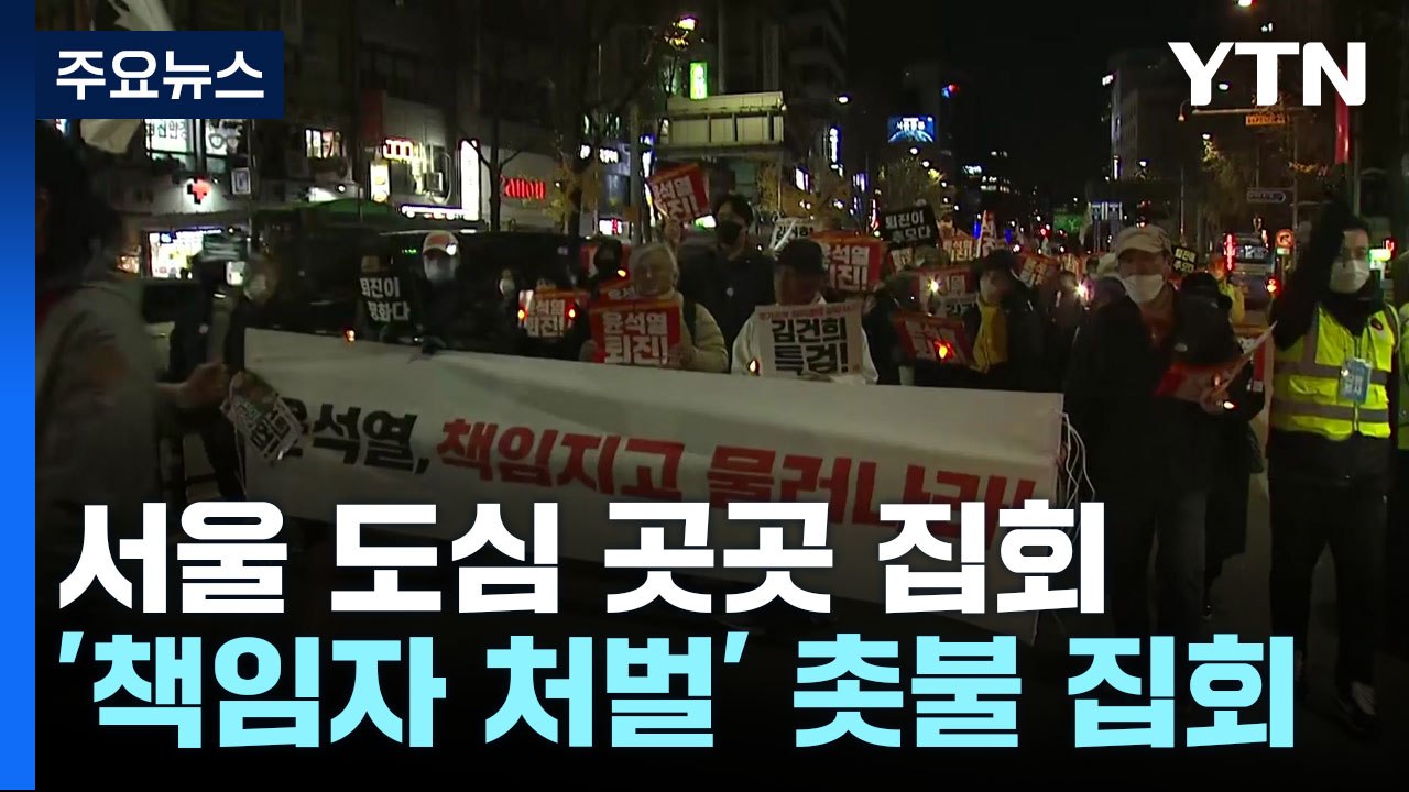 "책임자 처벌" vs "정치적 이용 말라"...서울 도심 대규모 집회 / YTN
