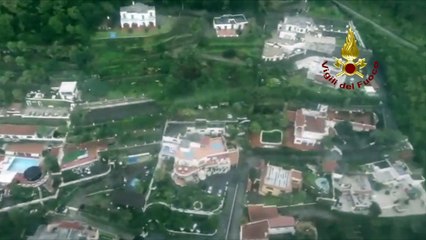 Frana ad Ischia: la rirpesa dall'alto