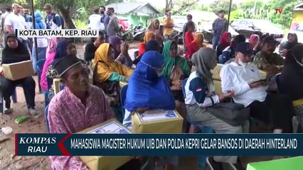 Mahasiswa Magister Hukum UIB dan Polda Kepri Gelar Bansos