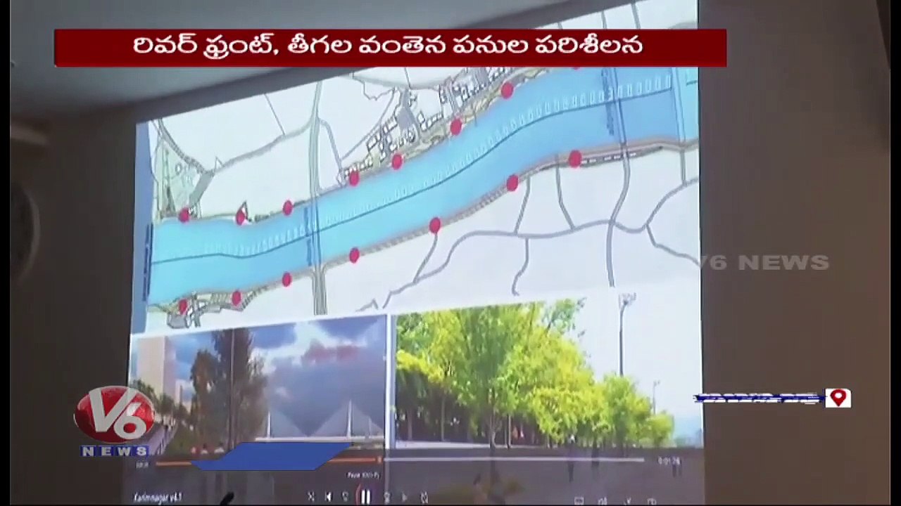 Minister Gangula Kamalakar Inspects Cable Bridge And River Front Works | Karimnagar | V6 News