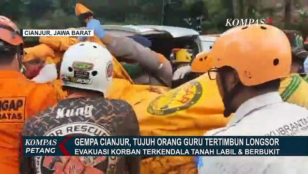 Beginilah Proses Evakuasi Rombongan Guru TK Tertimbun Longsor Gempa Cianjur...