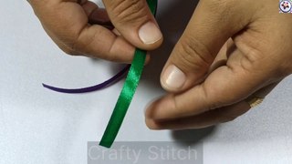 DIY Ribbon Crafts How to Make a Braided Headband with Satin Ribbon Ribbon Hairband by Crafty Stitch