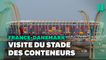 Visite guidée du stade des conteneurs où la France va affronter le Danemark