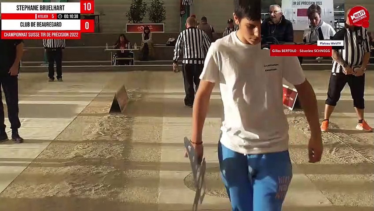 Stéphane BURELHART puis Dylan CHANEY - Championnat Suisse de tir de précision pétanque 2022