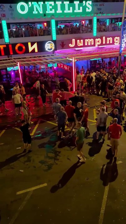 ENGLAND VS WALES WORLD CUP FANS FIGHT EACH OTHER IN TENERIFE