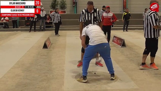 Dylan MASCHINO (20pts) et Giovanni TAMBURINI (24pts) - Championnat Suisse de tir de précision pétanque 2022