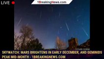 Skywatch: Mars brightens in early December, and Geminids peak mid-month - 1BREAKINGNEWS.COM