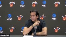 Miami Heat coach Erik Spoelstra on Bam Adebayo's aggressive play Friday against the Washington Wizards