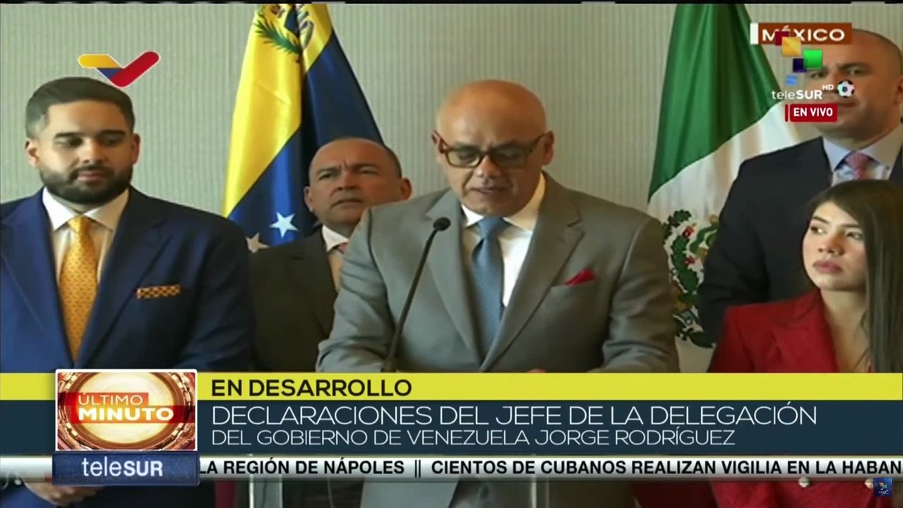 Jorge Rodríguez agradeció el apoyo de los distintos países a los diálogos con las oposiciones de Venezuela