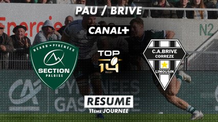 Le résumé de Pau / Brive - TOP 14 - 11ème journée