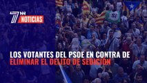 Los votantes del PSOE, en contra de eliminar el delito de sedición