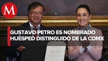 Sheinbaum nombra huésped distinguido a presidente de Colombia, Gustavo Petro