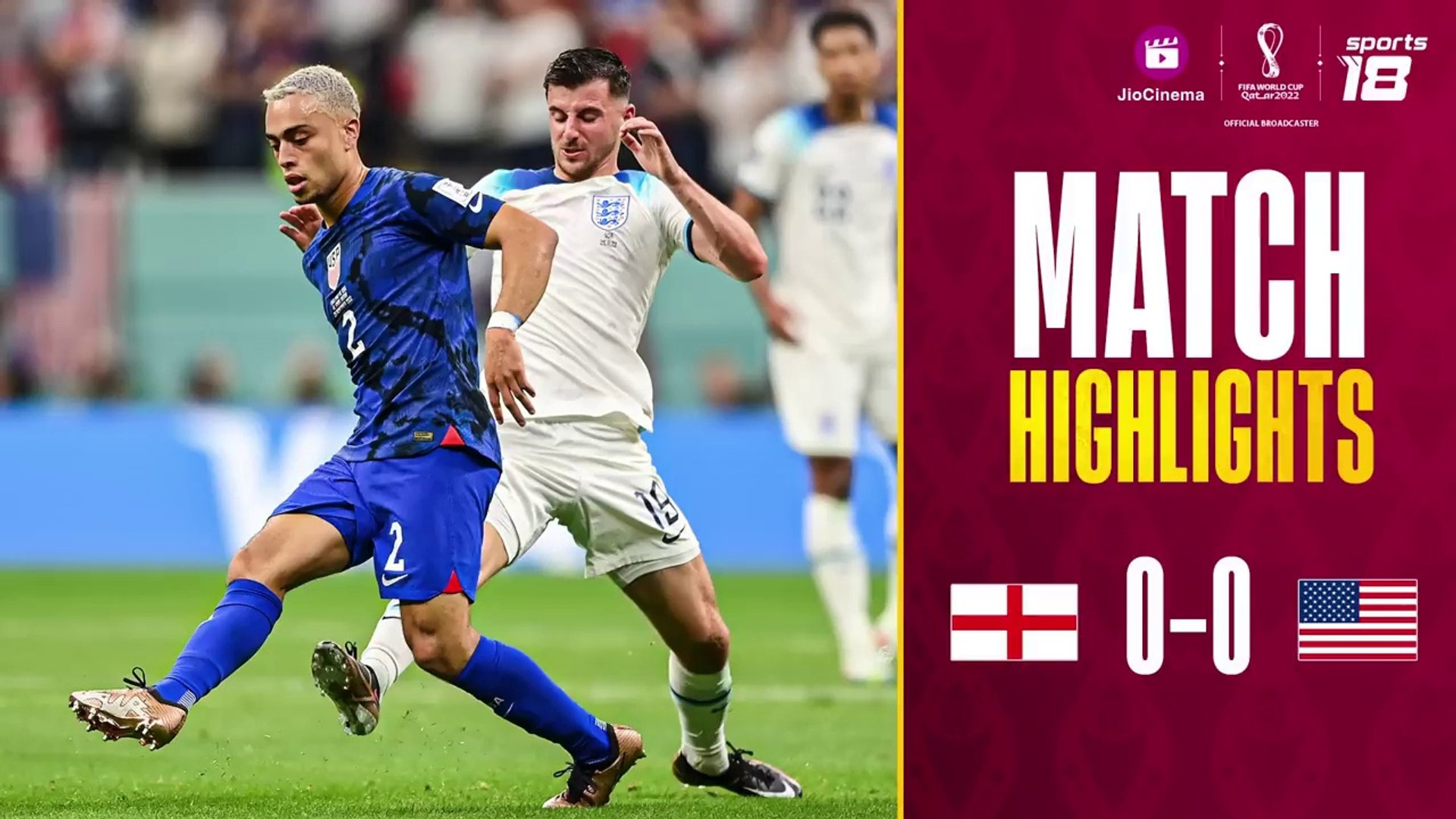 Match Highlights England 0 0 USA FIFA World Cup Qatar 2022 FIFA 2022 Football Highlights Sports World