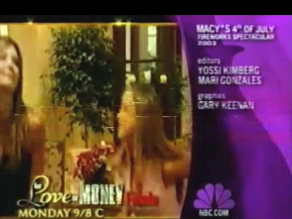 Macy's 4th Of July Fireworks Spectacular 2003 NBC's Split Screen Credits