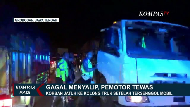 Gagal Menyalip, Pemotor di Grobogan Tewas Akibat Terseret Truk Sejauh 200 Meter!