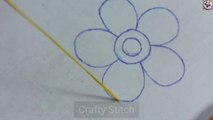 Beautiful Hand embroidery Flower Design Amazing Flower Embroidery Easy Needle Work by Crafty Stitch