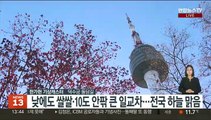 [날씨] 쌀쌀한 휴일, 전국 큰 일교차…내일 많고 강한 비