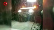 Meteoroloji'nin uyarılarının ardından Karabük’te kar kalınlığı 10 santimetreye yaklaştı