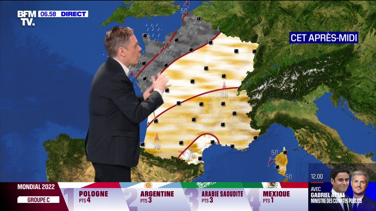 De la pluie sur les régions du Nord-Ouest, un ciel voilé et des températures fraîches sur le reste du pays...la météo de ce dimanche