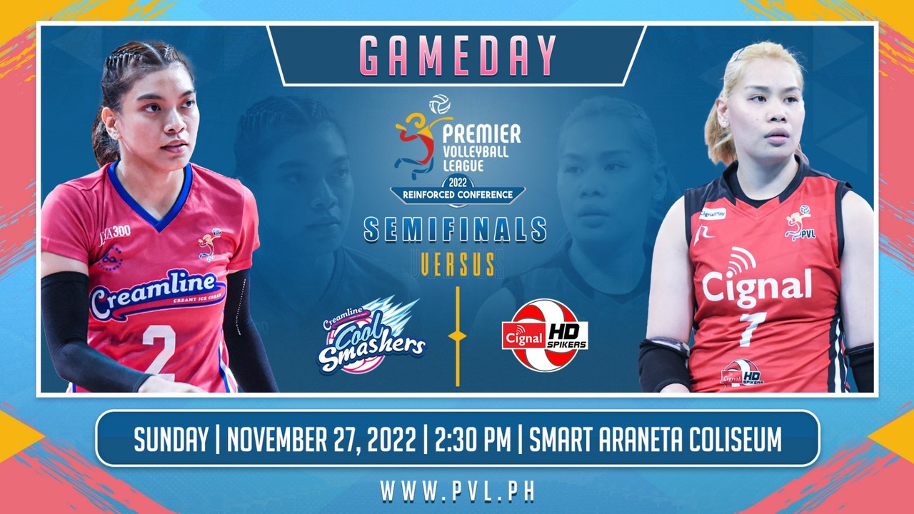 GAME 1 NOVEMBER 27, 2022 | CREAMLINE COOL SMASHERS vs CIGNAL HD SPIKERS | SEMIFINALS OF 2022 PVL REINFORCED CONFERENCE