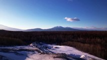 Drone video of Russia's active Shiveluch volcano in the Far East