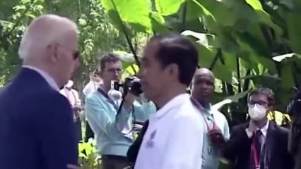 Joe Biden almost fell down the stairs.