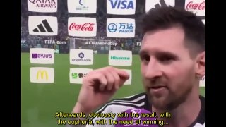 Lionel Messi Post Match Interview After a win Against Mexico| Stunning Goal From Outside the Box | English Subtitle