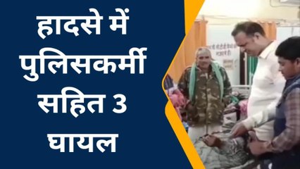 हाथरस: तेज रफ्तार कैंटर व डीसीएम आपस में टकराई, हादसे में 3 लोग हुए घायल