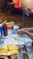 Amazing street food in malaysia burger ramly