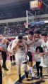 Raymond Almazan was being carried by his teammates after hurting his leg early in the 4th