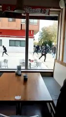 Batalla campal antes del partido Burgos CF contra Real Zaragoza