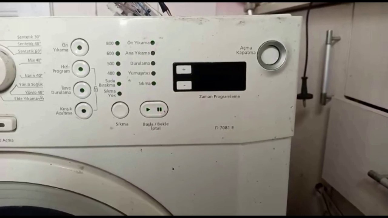 Miele softronic çamaşır makinası Test programı & Miele softtronic washing machine Test program