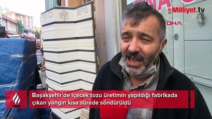 Başakşehir'de gıda fabrikasında yangın