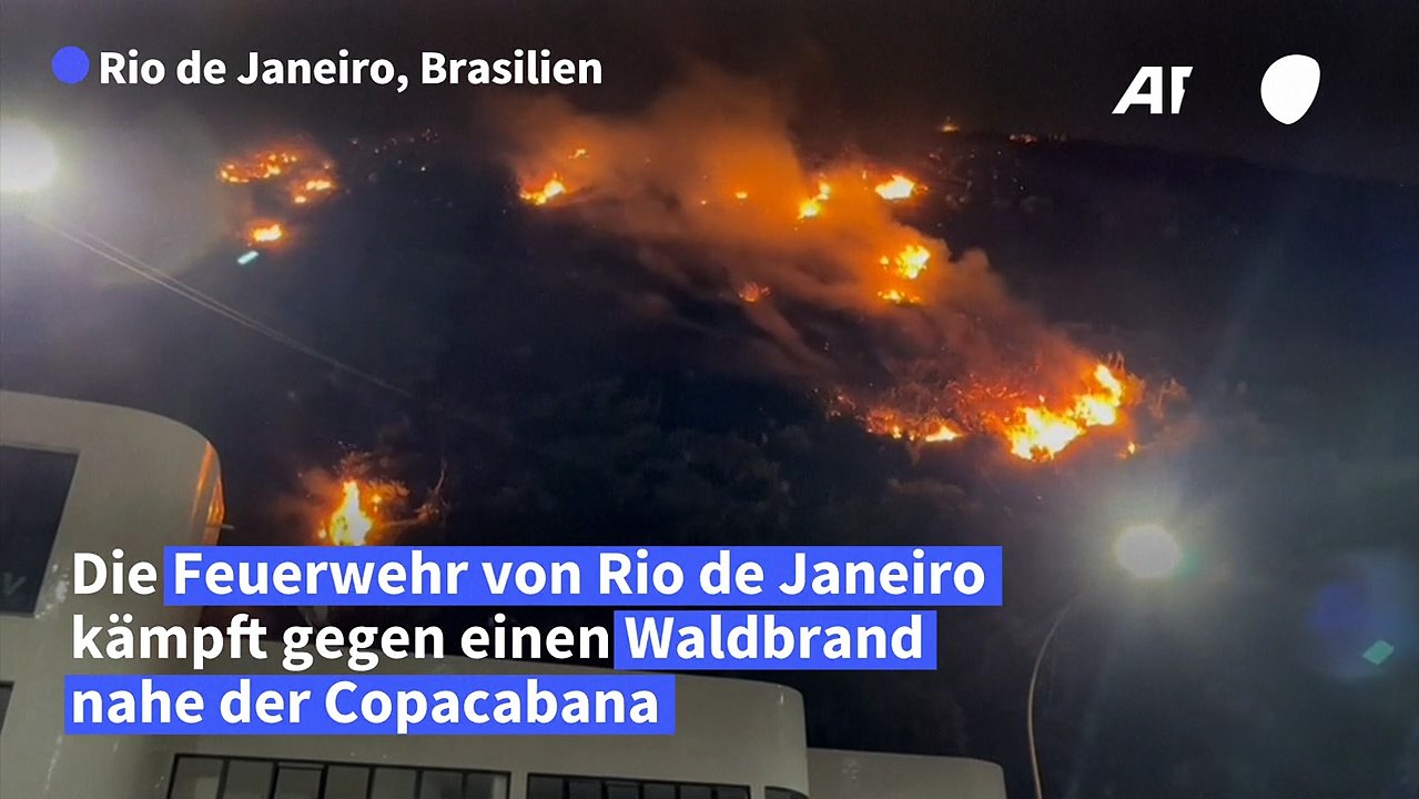 Waldbrand nahe der Copacabana in Rio de Janeiro