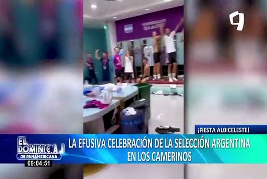 Así fue la eufórica celebración en el vestuario de Argentina tras el triunfo 2-0 sobre México